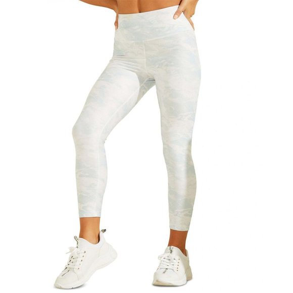 Guess Pants - Guess Women's Active Marble Print Leggings Allover Dye Shade Sky Blue S